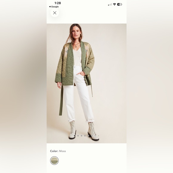 NWOT Anthropologie Othilia Quilted Patchwork Kimono Jacket S - Picture 7 of 9